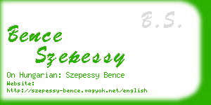 bence szepessy business card